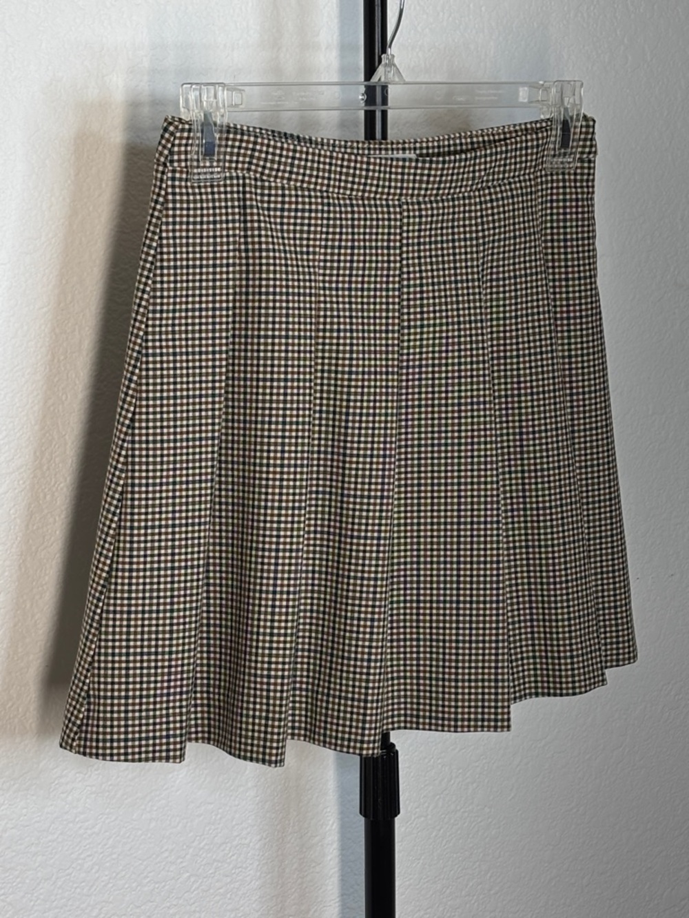 Zara Pleated Skirt Plaid Side-Zip Size 13-14 - Picture 3 of 9
